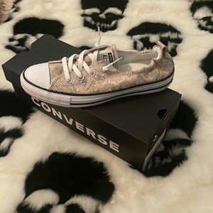 Converse snakeskin slip on
